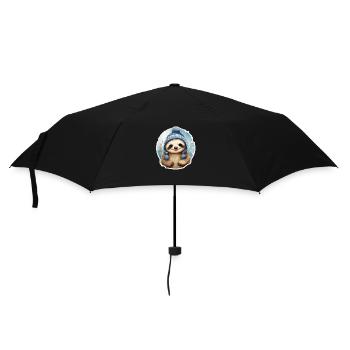 Sloth in frosty weather - Umbrella (small) - black - Front