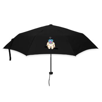 Stumpfnasenaffe - Regenschirm (klein) - Schwarz - Vorne