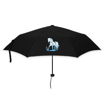 Cowboy Funny Cowboy Hat Wild Western Rodeo Texas - Umbrella (small) - black - Front