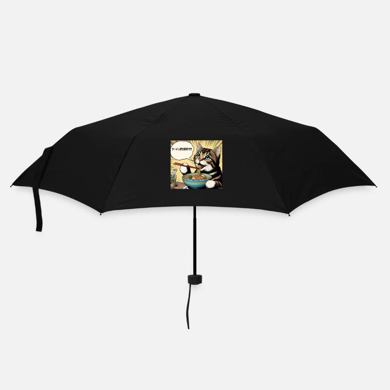 J’adore les ramen chat - Parapluie standard - noir