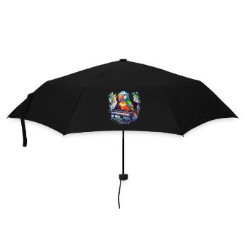 Papageien-Pianist - Regenschirm (klein) - Schwarz - Vorne