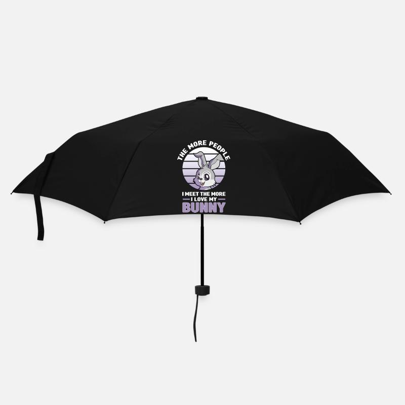 Hase - Regenschirm (klein) - Schwarz