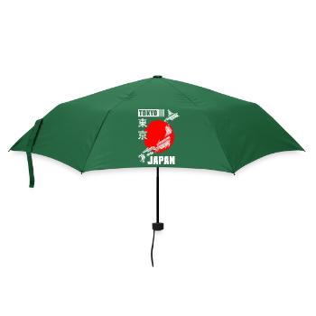 Tokyo Weltreise Abenteuer - Regenschirm (klein) - Flaschengrün - Vorne