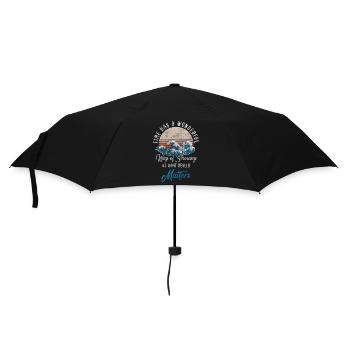 Uhr Leben Kunst - Regenschirm (klein) - Schwarz - Vorne
