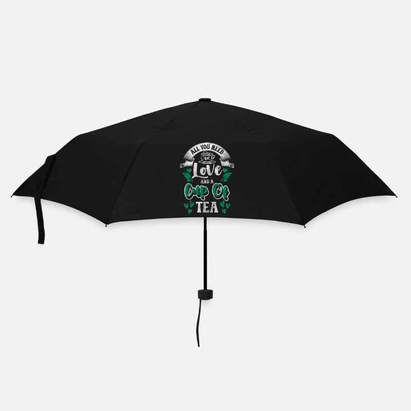 Teetrinker Kamille - Regenschirm (klein) - Schwarz