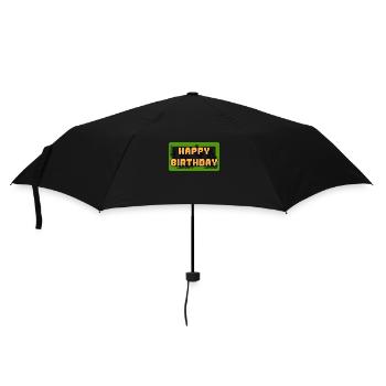 GEBURTSTAG. ALLES GUTE ZUM GEBURTSTAG. ALLES GUTE ZUM GEBURTSTAG. - Regenschirm (klein) - Schwarz - Vorne
