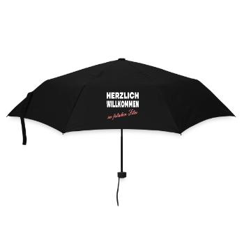 HERZLICH WILLKOMMEN IM FALSCHEN FILM - Regenschirm (klein) - Schwarz - Vorne