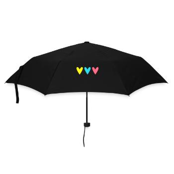 HEART. HEARTS. SAINT VALENTINE. LOVE. LOVE. COUPLE. - Umbrella (small) - black - Front