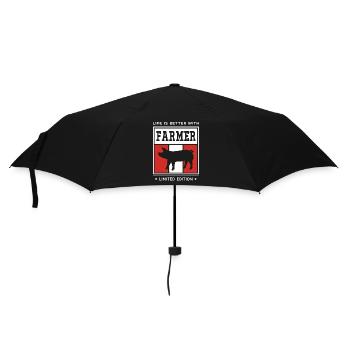 Farmer - Regenschirm (klein) - Schwarz - Vorne