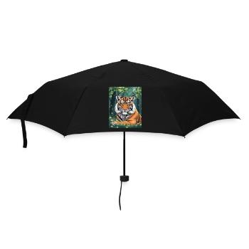 Tigre Majestueux - Parapluie standard - noir - Devant