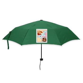 Japanese Collage - Umbrella (small) - bottlegreen - Front