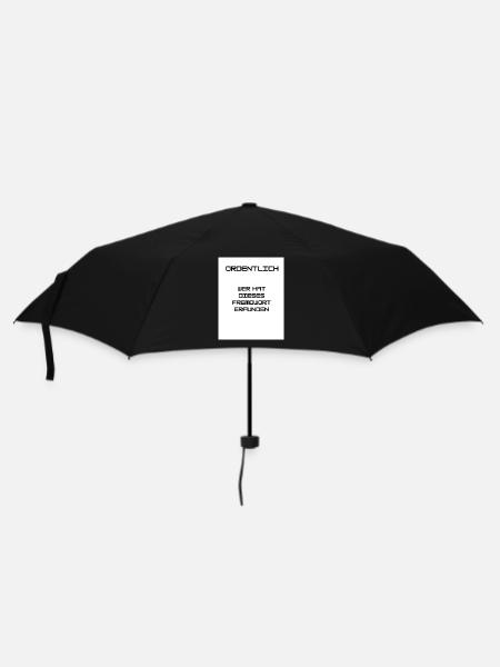 Ordnung und Sauberkeit - Regenschirm (klein) - Schwarz