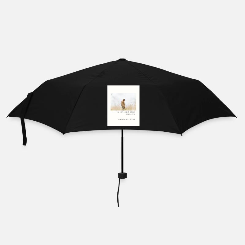 Du bist viel mehr - Regenschirm (klein) - Schwarz