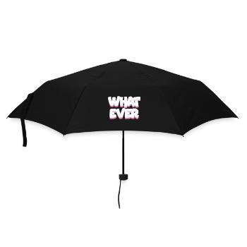 Welcher fette Neon-Pop-Text auch immer - Regenschirm (klein) - Schwarz - Vorne