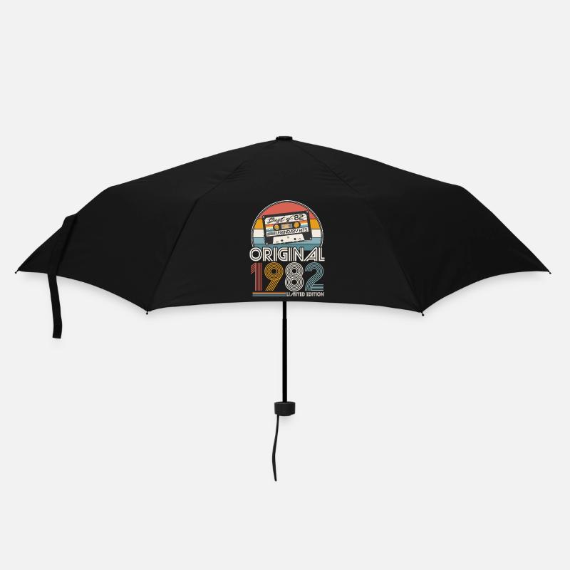 1982 Vintage Anniversaire Rétro Cadeau - Parapluie standard - noir