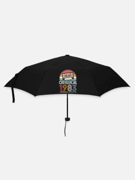 1983 Vintage Jahrgang Geburtstag Retro Geschenk - Regenschirm (klein) - Schwarz