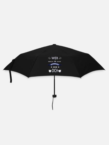 WER BRAUCHT SCHON SUPERHELDEN ICH HAB DICH - Regenschirm (klein) - Schwarz