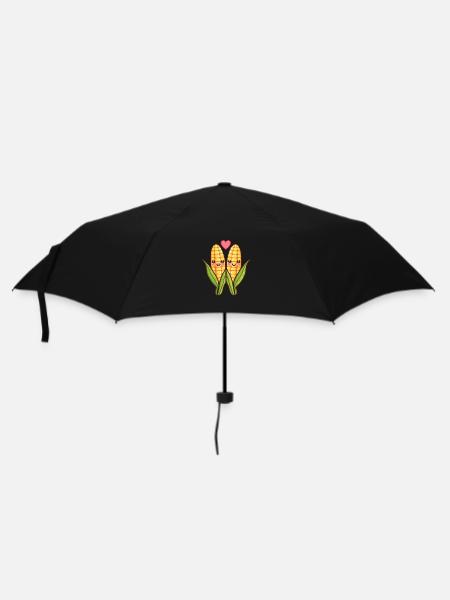 Mais Paar Liebe Herz Comic - Regenschirm (klein) - Schwarz