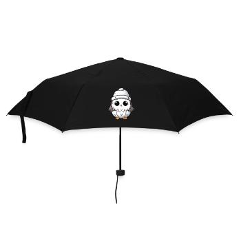 Owl Winter Animal Baby Comic - Umbrella (small) - black - Front