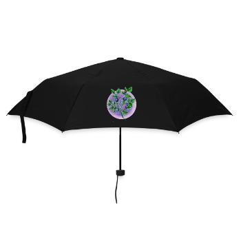Blaubeeren - Regenschirm (klein) - Schwarz - Vorne