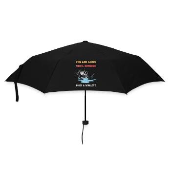 Amusement et jeux jusqu’à ce que quelqu’un perde un doré - Parapluie standard - noir - Devant