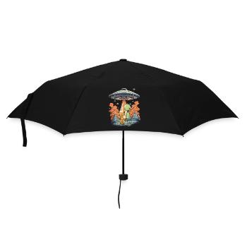 Chat Ovni Meme Drôle Surpris Effrayé Chat Selfie - Parapluie standard - noir - Devant