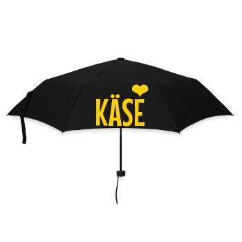 Käse - Regenschirm (klein) - Schwarz - Vorne
