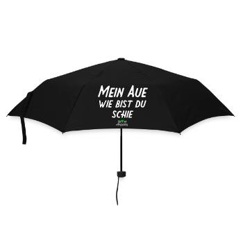 Mein Aue wie bist du schie - Erzgebirge Geschenke - Regenschirm (klein) - Schwarz - Vorne