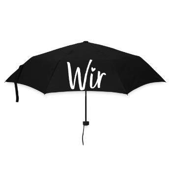 Wir I Herz gemeinsam zusammen Freundschaft - Regenschirm (klein) - Schwarz - Vorne