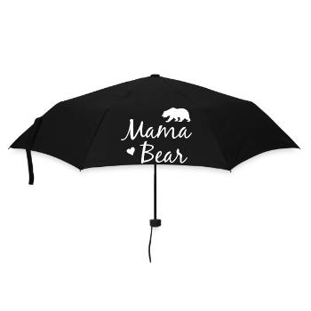 Mama Bär - Mama Bear - Regenschirm (klein) - Schwarz - Vorne