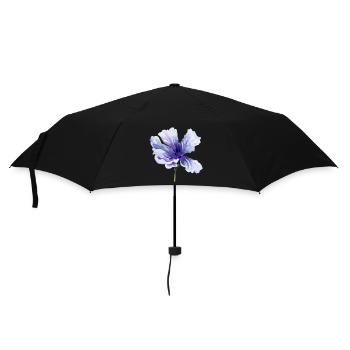 Blume - Regenschirm (klein) - Schwarz - Vorne