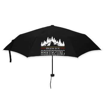 Ich Kenn Da Ne Abkürzung - Regenschirm (klein) - Schwarz - Vorne