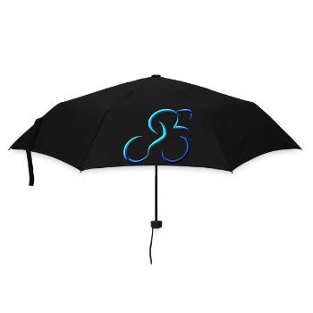cyclist cycling bmx bike sport mountain biking hobby - Umbrella (small) - black - Front