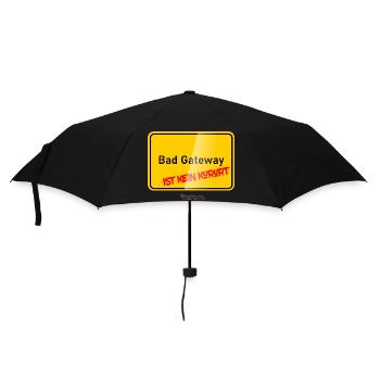 Admin lustiger Spruch Bad Gateway ist kein Kurort - Regenschirm (klein) - Schwarz - Vorne