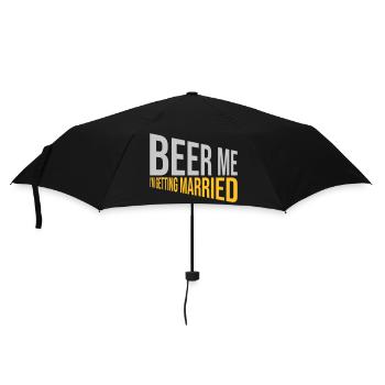 Beer Me Me marier - Parapluie standard - noir - Devant
