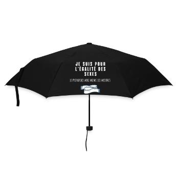 je suis pour l'égalité des sexes humour - Parapluie standard - noir - Devant