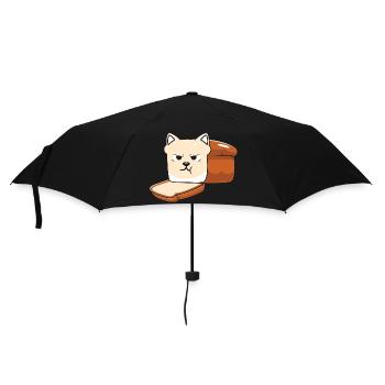 Halloween Katze Hexe - Regenschirm (klein) - Schwarz - Vorne