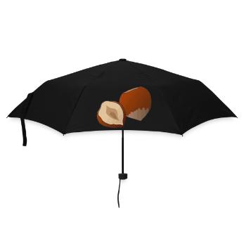 Haselnuss - Regenschirm (klein) - Schwarz - Vorne