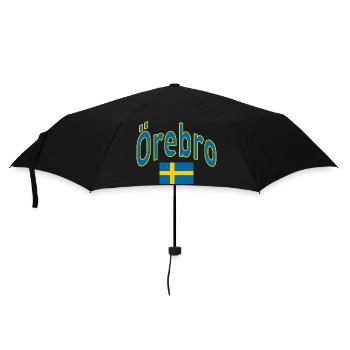 Örebro schweden flagge - Regenschirm (klein) - Schwarz - Vorne