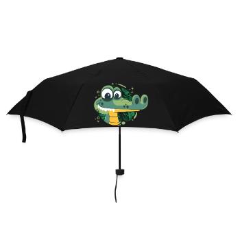 Snappy Birthday Alligator! - Umbrella (small) - black - Front