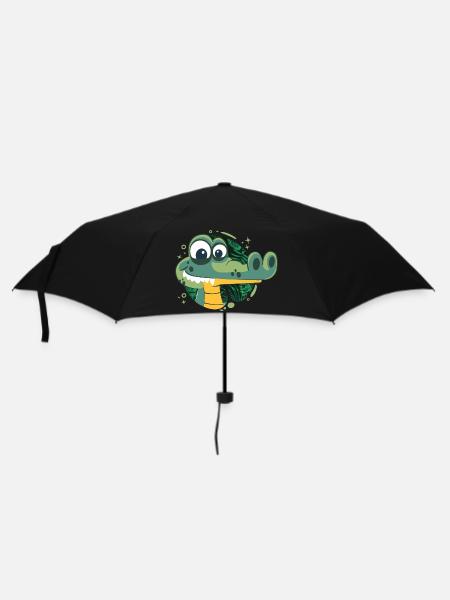 Alligator d’anniversaire vif! - Parapluie standard - noir