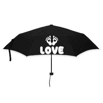 Grossesse Mère Cœur Bébé Pieds - Parapluie standard - noir - Devant