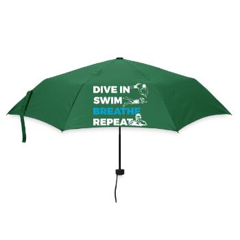 Eintauchen Schwimmen Atmen Wiederholen - Regenschirm (klein) - Flaschengrün - Vorne