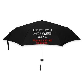 Les toilettes ne sont pas une scène de crime - Parapluie standard - noir - Devant