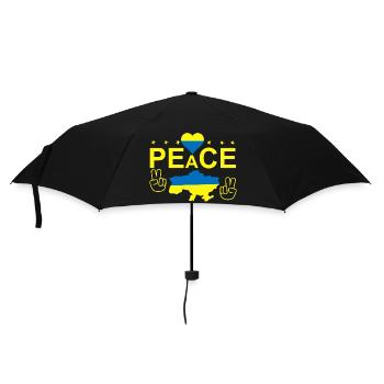 Love Peace Free Ukraine Flag - Umbrella (small) - black - Front