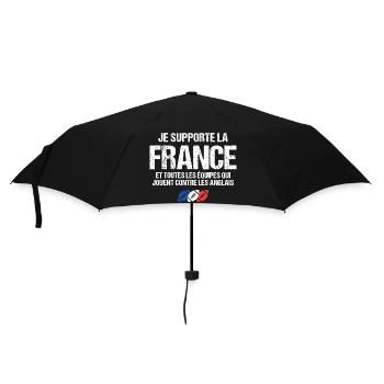 Je supporte la France et les équipes contre ENG - Parapluie standard - noir - Devant
