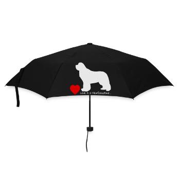 L’amour est un Terre-Neuve 003 - Parapluie standard - noir - Devant