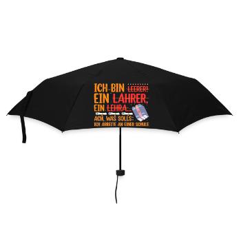 Pädagoge Lehrer Frauen - Regenschirm (klein) - Schwarz - Vorne