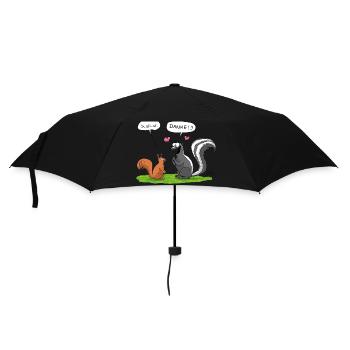 Stinktier Liebe - Regenschirm (klein) - Schwarz - Vorne