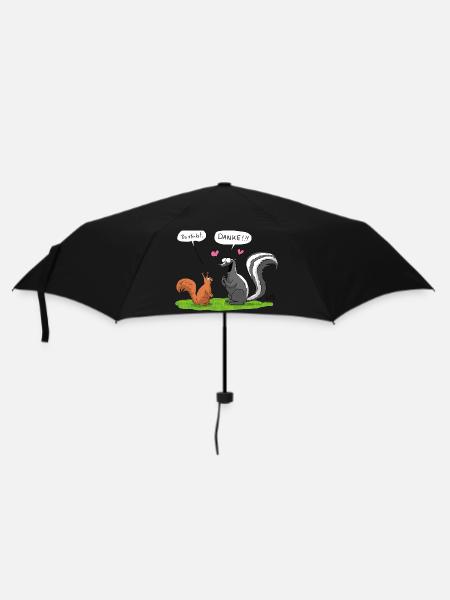 Stinktier Liebe - Regenschirm (klein) - Schwarz